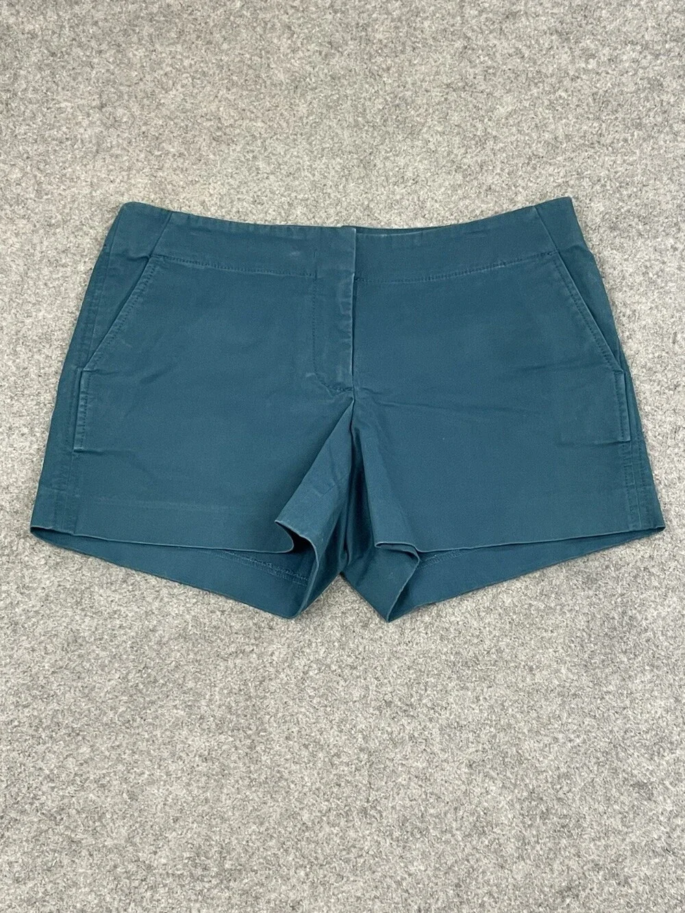 J Crew Shorts Womens 4 Blue Flat Front Chino Stretch Comfort Solid Beach Summer
